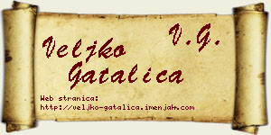 Veljko Gatalica vizit kartica